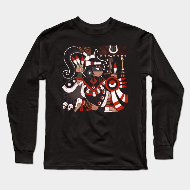 Aztec ninja thief, Citlalmina Long Sleeve T-Shirt by Itzcacalotl